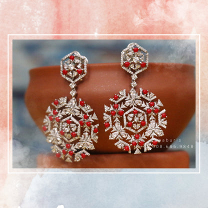 Polki Studs Polki Earrings Cocktail Earrings Diamond Studs Diamond Earrings Simple Studs Pearl Studs 925 Silver Earrings Silver Jewelry - SHABURIS