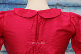 Hot pink peter collar blouse | balloon sleeve blouse | silk saree blouse | simple saree blouse | saree stitched blouse | indian saree blouse