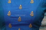 Maggam work designer blouse - Pattu Saree Blouse -Maggam work blouse - Kundan work blouse - Saree Blouse - blue Saree Blouse - blue Blouse