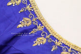 Maggam work designer blouse - Pattu Saree Blouse -Maggam work blouse - work blouse - Saree Blouse - royal blue Saree Blouse - blue Blouse