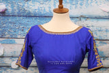 Maggam work designer blouse - Pattu Saree Blouse -zardhosi work blouse - handloom Saree Blouse - blue Saree Blouse - blue Blouse