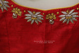 Red Saree Blouse |Maggam Work Blouse | saree stitched Blouse | handloom saree Blouse| pattu saree Blouse | Red Blouse | HoneyBee Handlooms