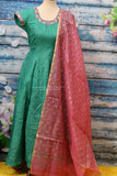 Kota,Indian Designer anarkali,Indian Stitched Dress for women, zardhosi maggam mirror work green Dress ,Indian Partywear Dress Duppatta