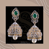 Diamond Buttalu,Swarovski Diamond Jhumka Jewelry Designs,South Indian Jewelry,Jhumka Earrings,Jhumki,latest indian jewellery Designs -NIHIRA
