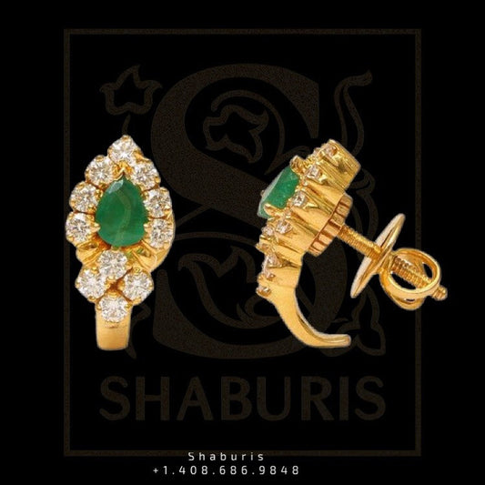 Indian Jewelry,Pure Silver Jewellery Indian , Daily Wear Stud,Indian casual Jewelry,Indian Silver Jewellery-NIHIRA