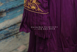 Indian Designer dress long frock,Indian Stitched Dress for women, zardhosi maggam work purple Dress ,Indian georgette teenager dress mehendi