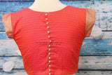 Pattu saree blouse - Peach work Blouse -Maggam work blouse - hand work blouse - Saree Blouse - peach pattu Saree Blouse- peach Blouse