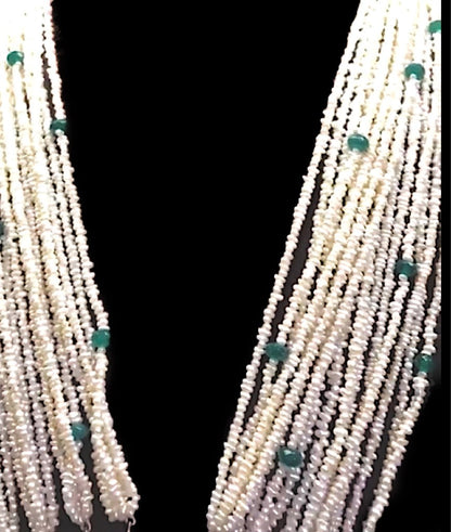 Polki Jewelry,Kundan Jewelry,Pearl Necklace,Pure silver,Emerald Victorian pendent,Columbian Emerald,Statement Jewelry -NIHIRA-SHABURIS