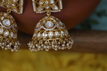 Pure Silver Jewellery Indian ,Big Studs,Big Indian Studs,Jhumkas,Indian Bridal,Indian Wedding Jewelry,pure Silver jewelry-NIHIRA-SHABURIS