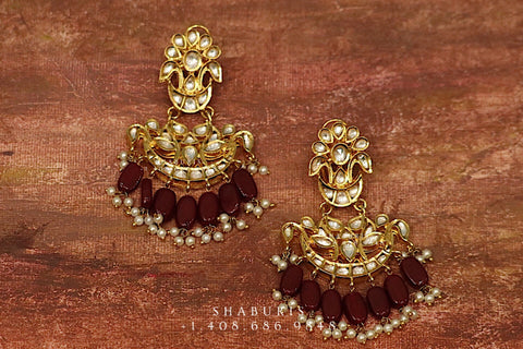 Kundan chandbali,big jhumka,kundan,south sea pearl earring,party wear earrings,designer jewelry,sabyasachi jewelry inspired
