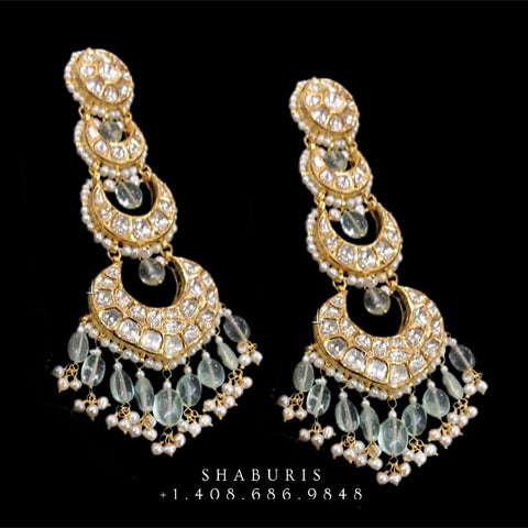 Tyaani Jewelry inspired designer silver jewelry,Tapa silver jewelry ,polki chandbali statement jewelry,polki earrings,chandbali earrings,