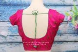 Pattern blouse | Indian Saree blouse | Indian designer blouse | designer blouse | ikkat saree blouse | pink blouse | HoneyBee Handlooms
