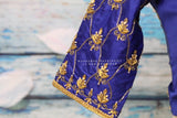 Maggam work designer blouse - Pattu Saree Blouse -Maggam work blouse - work blouse - Saree Blouse - royal blue Saree Blouse - blue Blouse