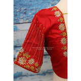 Red Saree Blouse |Maggam Work Blouse | saree stitched Blouse | handloom saree Blouse| pattu saree Blouse | Red Blouse | HoneyBee Handlooms