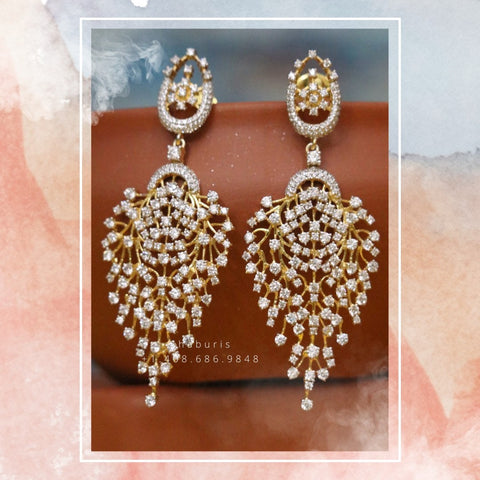 Designer Dangle Earrings | Indian Fashion Jewelry | Exotic India Art