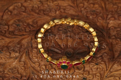 Ruby bangle,Pure Silver Jewellery Indian ,simple openable bangle,rubies,Indian party wear jewelry,Indian kids Jewelry-NIHIRA-SHABURIS
