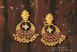 Lakshmi jhumka,chandbali,temple jewelry,silver jewelry,lyte weight gold jewelry design,bridal jewelry,party wear,traditional jewelry,antique