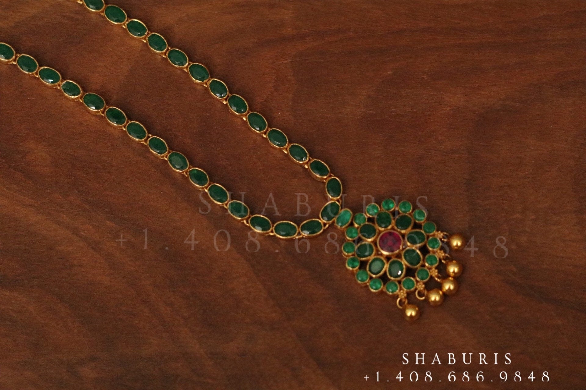 Emerald necklace,Pure Silver Jewellery Indian ,simple Necklace,rubies,Indian party wear jewelry,Indian kids Jewelry-NIHIRA-SHABURIS
