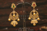 Diamond Jhumka,diamond chandbali,diamond earrings indian,detatchable diamond jhumka,swarovski diamond jhumka,chandbali earrings,silver