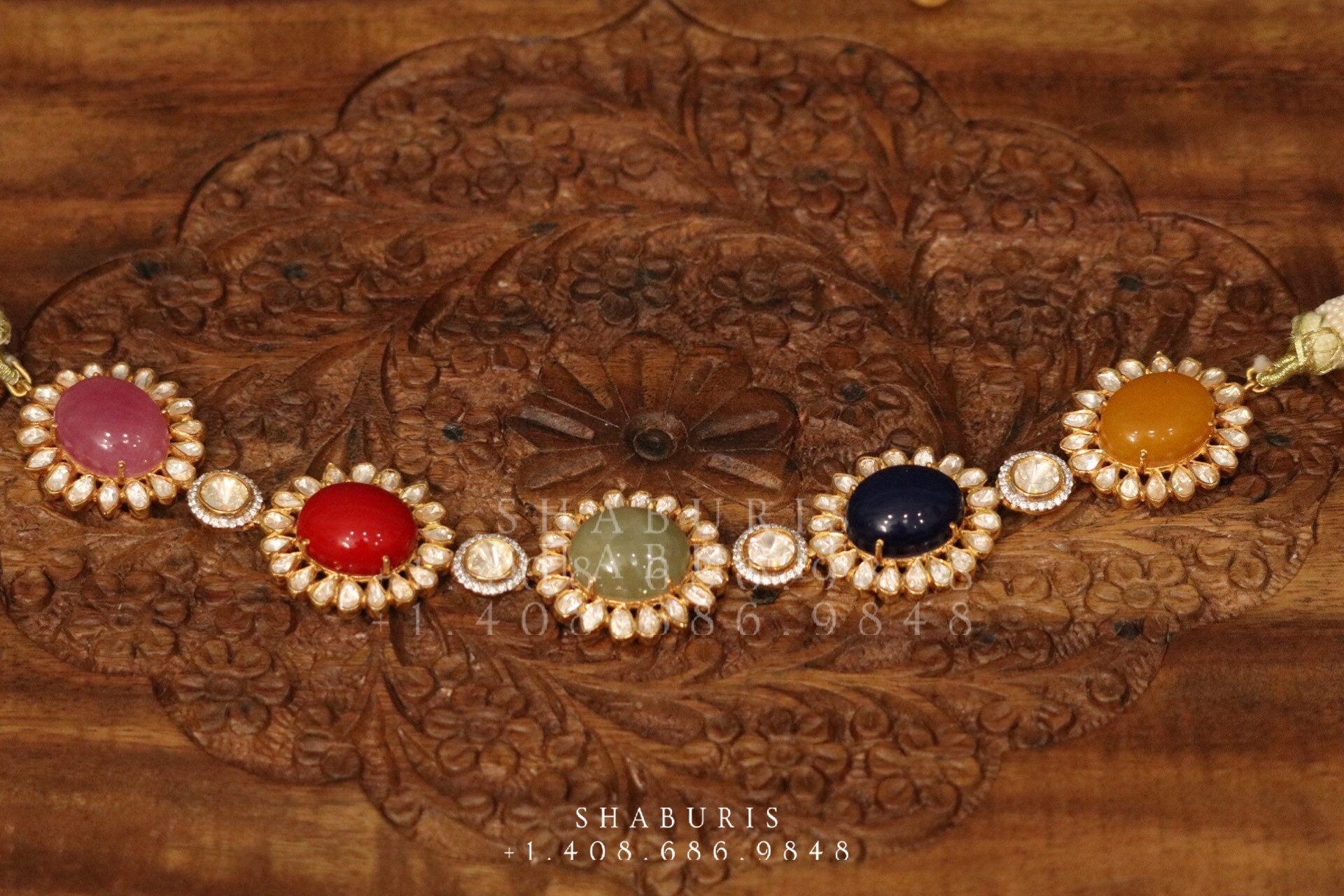 Polki Diamond Choker Pure Silver jewelry Indian ,polki Necklace,Indian Necklace,uncut diamond choker,diamond haram-NIHIRA-SHABURIS