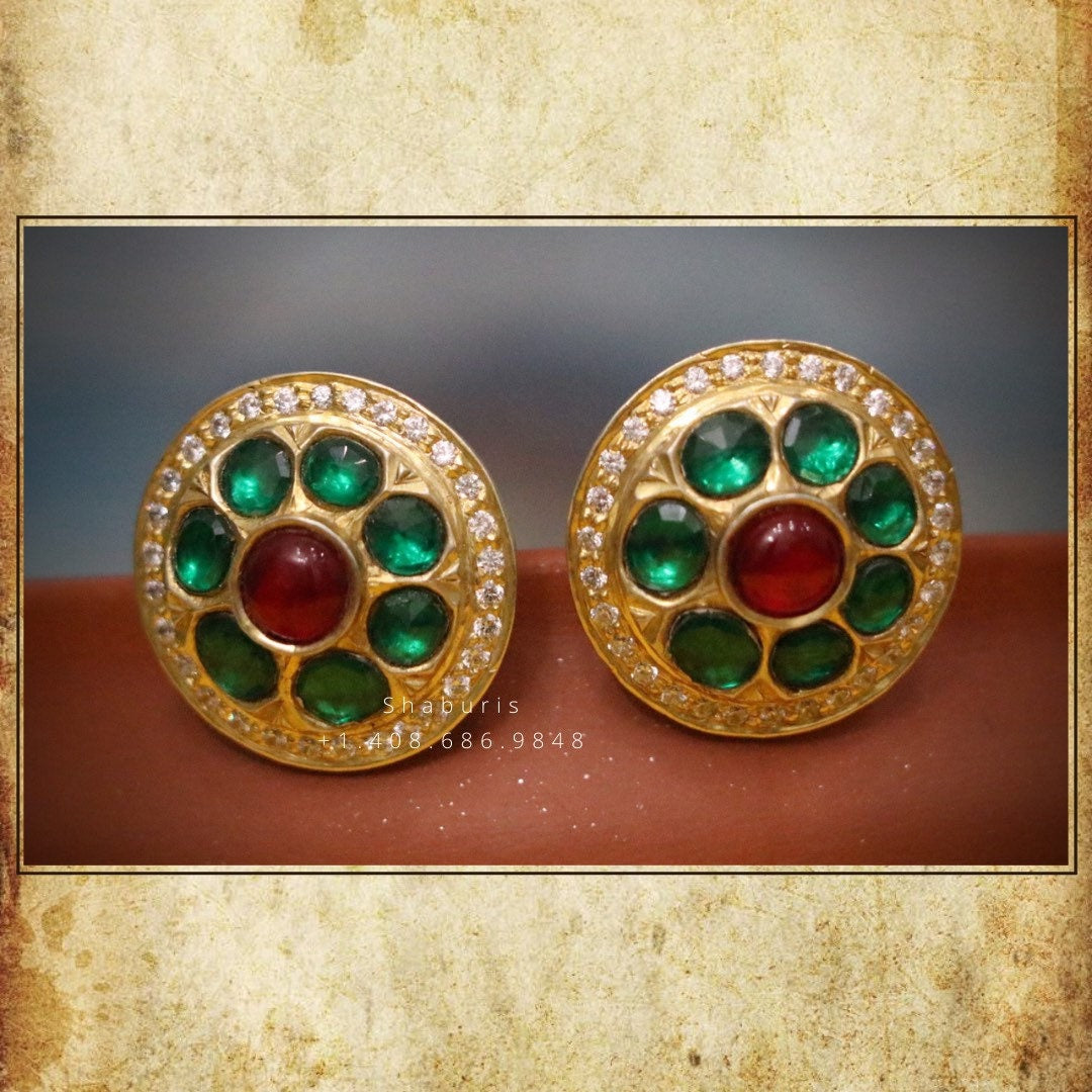 Diamond Studs,polki Jewelry,Daily wear Jewelry,moghul Jewelry,emerald Stones Jewelry,Sterling Silver Jewelry,Pure Silver Jewelry