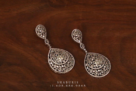Diamond jhumka,big jhumka,swarovski,south sea pearl earring,party wear earrings,designer jewelry,hand picked jewelry,celebrity jewelry