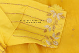 Organza saree with stitched blouse,zardhosi work,fancy saree,yellow saree, sabyasachi saree inspired saree,lyte weight saree,cocktail saree