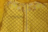 Organza saree with stitched blouse,zardhosi work,fancy saree,yellow saree, sabyasachi saree inspired saree,lyte weight saree,cocktail saree
