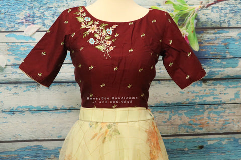 Organza crop top | Mehendi Dress | Indian Dress | Indian Designerwear | Indian Bridal | kids lehenga Indian kids dress Indian kidswear