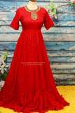 Indian Designerwear,Indian Designer Long Frock,Indian Dress for women,Indian Stitched Dress for Women,Latest Indian jewelry work dress