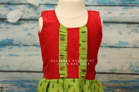 Indian kids dress | ikkat dress | Indian cotton dress for kids | Bollywood dress | Kids Maxi Dress | Indianwear | HoneyBee Handlooms