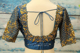 Indian Saree blouse | Indiandesigner blouse | designer blouse | blue sareeblouse | blue blouse | HoneyBeeHandlooms