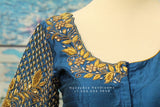 Indian Saree blouse | Indiandesigner blouse | designer blouse | blue sareeblouse | blue blouse | HoneyBeeHandlooms