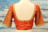 Silk Saree Blouse | Stitched blouse | Blouse!Silk Blouse | Pure silk Blouse | Ruffle sleev blouse| silver blouse- HoneyBee Handlooms
