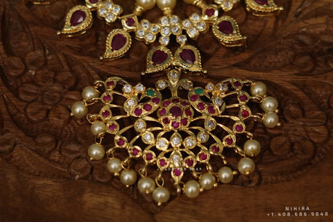 Mango mala,Gold Plated Jewellery Indian ,Artificial Jewellery,lyte weight Indian Bridal,Indian Wedding Jewelry-NIHIRA-SHABURIS