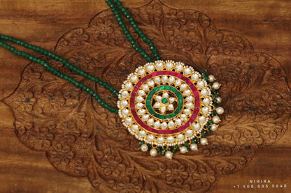 Emerald Necklace,Gold Plated Jewellery Indian ,Artificial Jewellery,lyte weight Indian Bridal,Indian Wedding Jewelry-NIHIRA-SHABURIS