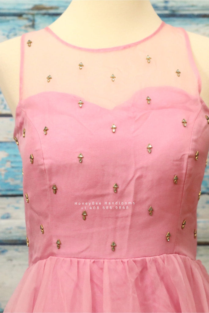 Buy Kitmist Fashion Women's South Indian Silk Gown Banarasi Garnet Maxi Long  Dress for Girls Two Tone Full Length Anarkali Long Frock for Women  Fullstiched Gaun (Large) at Amazon.in