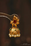 Diamond jhumka,big jhumka,swarovski,south sea pearl earring,party wear earrings,designer jewelry,hand picked jewelry,celebrity jewelry
