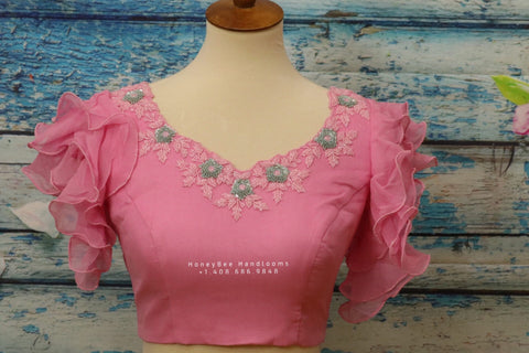 Ruffle style blouse shop