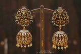 Temple Jewelry,Pure Silver Jewellery Indian ,Lakshmi Earrings,Big Indian earrings,Indian Bridal,Indian Wedding Jewelry-NIHIRA-SHABURIS