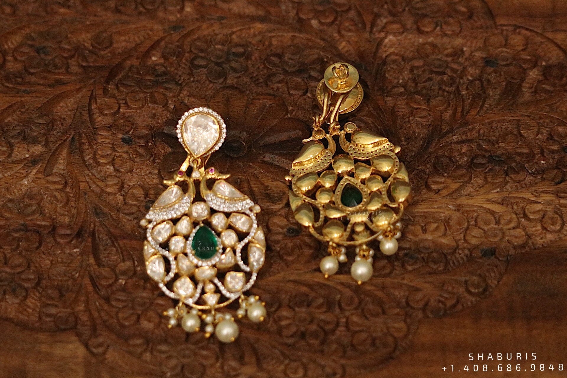 Polki Diamond Buttalu,polki Diamond Jhumka Jewelry,sabyasachi Jewelry inspired Jhumka Earrings,Jhumki,  indian jewellery Designs -NIHIRA