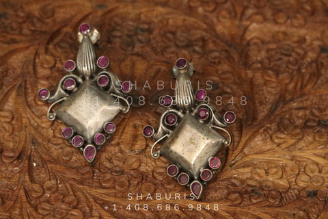 Oxidized Jewelry,Pure Silver jewelry Indian,amrapali jewelry inspire,tribal earrings,Indian Jewelry,peacock jewelry,NIHIRA-SHABURIS