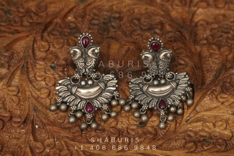 Oxidized Jewelry,Pure Silver jewelry Indian,amrapali jewelry inspire,tribal earrings,Indian Jewelry,peacock jewelry,NIHIRA-SHABURIS