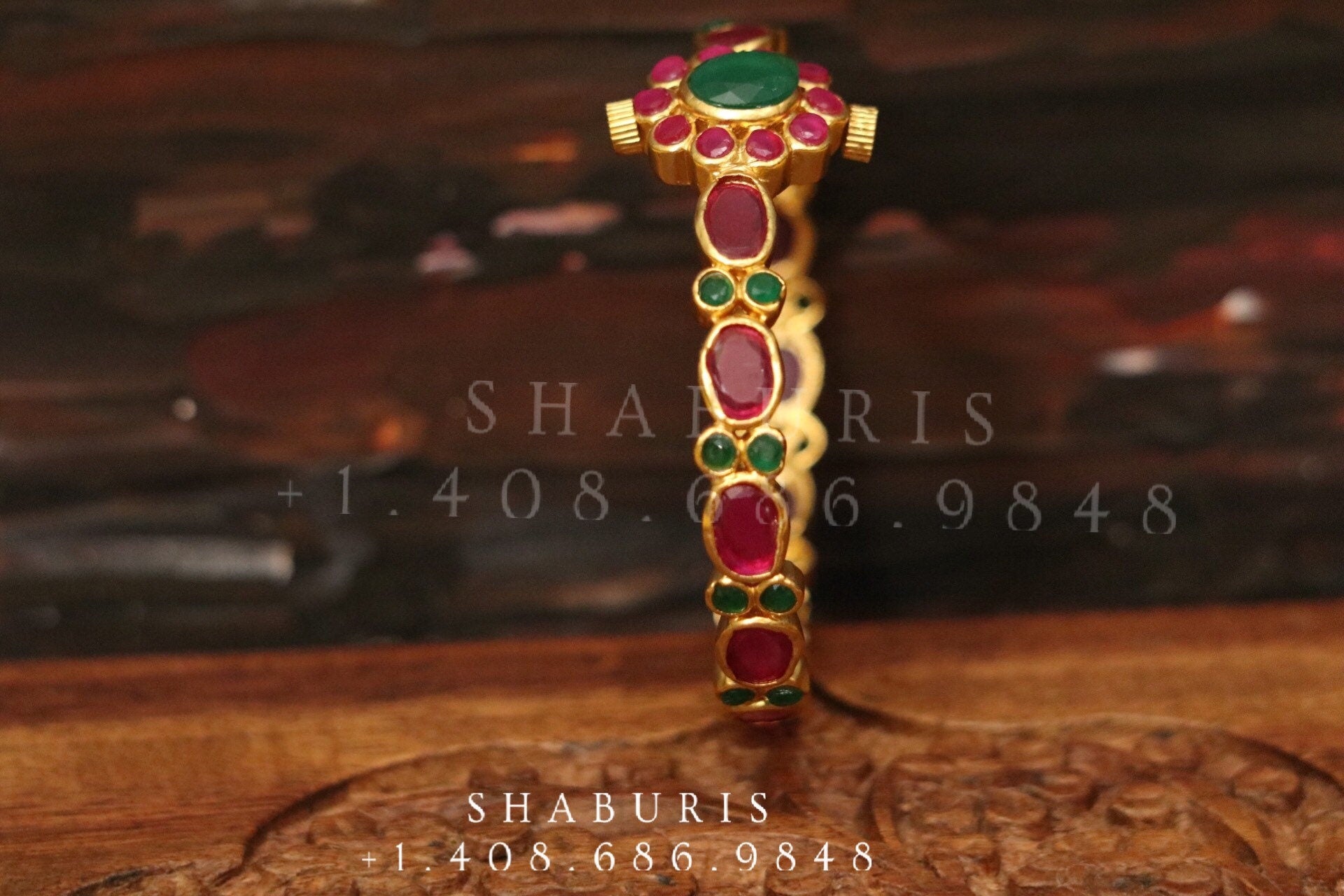 Ruby bangle,Pure Silver Jewellery Indian ,simple openable bangle,rubies,Indian party wear jewelry,Indian kids Jewelry-NIHIRA-SHABURIS