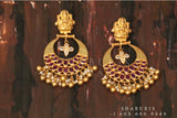 Lakshmi jhumka,chandbali,temple jewelry,silver jewelry,lyte weight gold jewelry design,bridal jewelry,party wear,traditional jewelry,antique