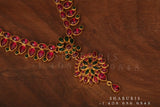 Emerald necklace,Pure Silver Jewellery Indian ,simple Necklace,rubies,Indian party wear jewelry,Indian kids Jewelry-NIHIRA-SHABURIS