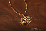 Navaratan necklace,Pure Silver Jewellery Indian ,simple Necklace,rubies,Indian party wear jewelry,Indian kids Jewelry-NIHIRA-SHABURIS