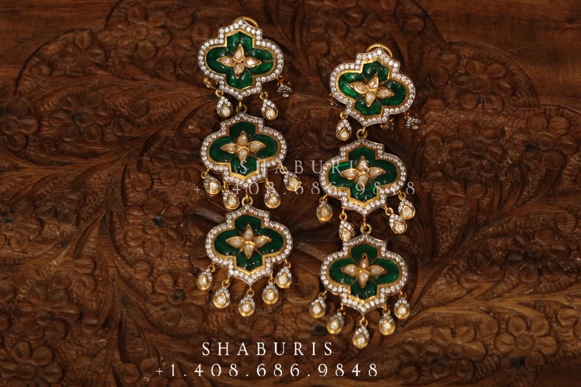 Indian Jewellery Designs,South Indian Jewellery,South Indian Jewelry,Chandlier Earrings,latest indian jewellery Designs - NIHIRA-SHABURIS