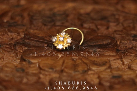 Latest Indian Jewelry,Pure Silver Jewellery Indian ,Lyte Weight Jewelry,nosepin,nath,Indian Bridal,Indian Wedding Jewelry-NIHIRA-SHABURIS