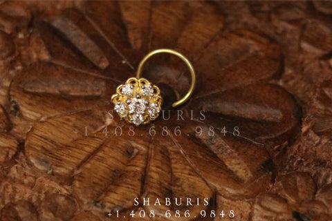 Latest Indian Jewelry,Pure Silver Jewellery Indian ,Lyte Weight Jewelry,nosepin,nath,Indian Bridal,Indian Wedding Jewelry-NIHIRA-SHABURIS